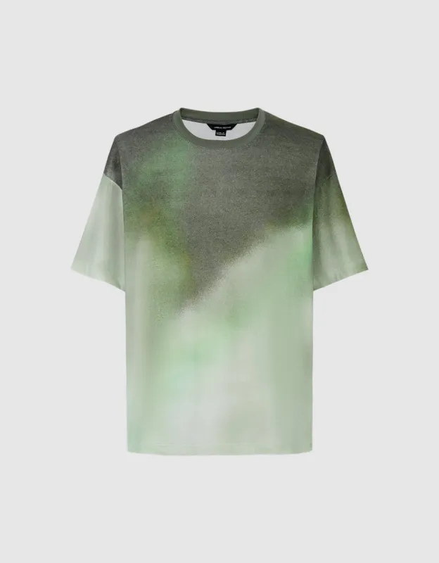 Gradient Crew Neck Loose T-Shirt made by Urban Revivo
