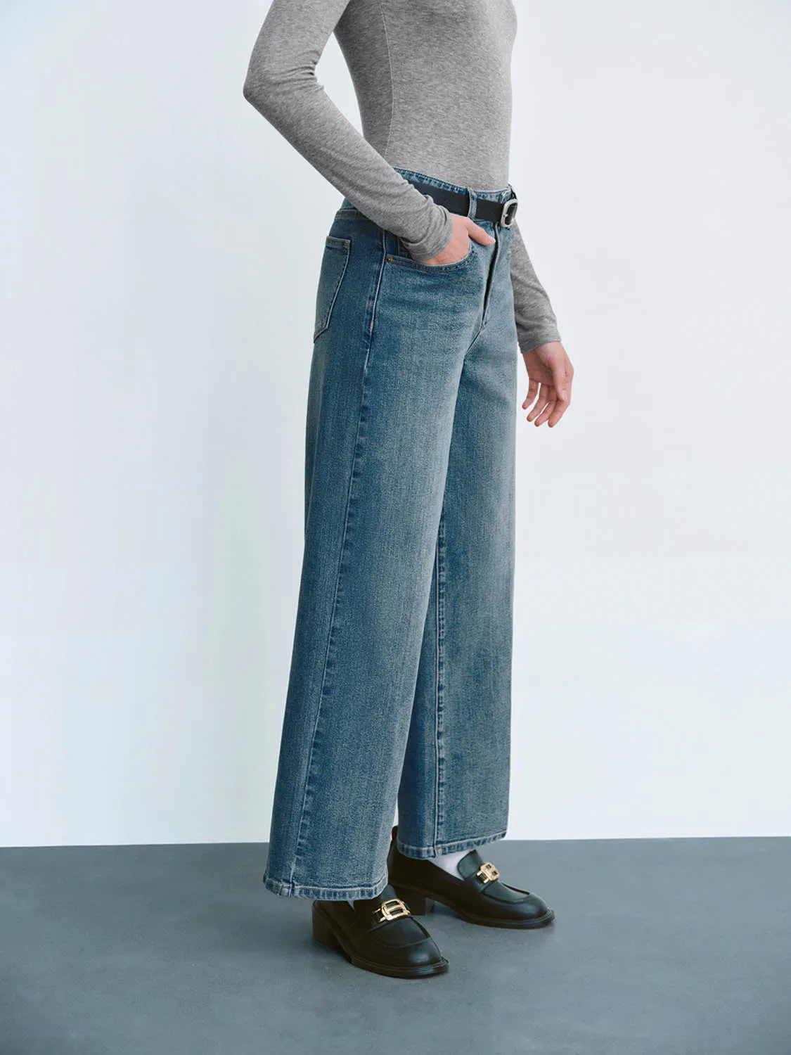 Straight Jeans With Belt sold by Urban Revivo product image thumbnail 3