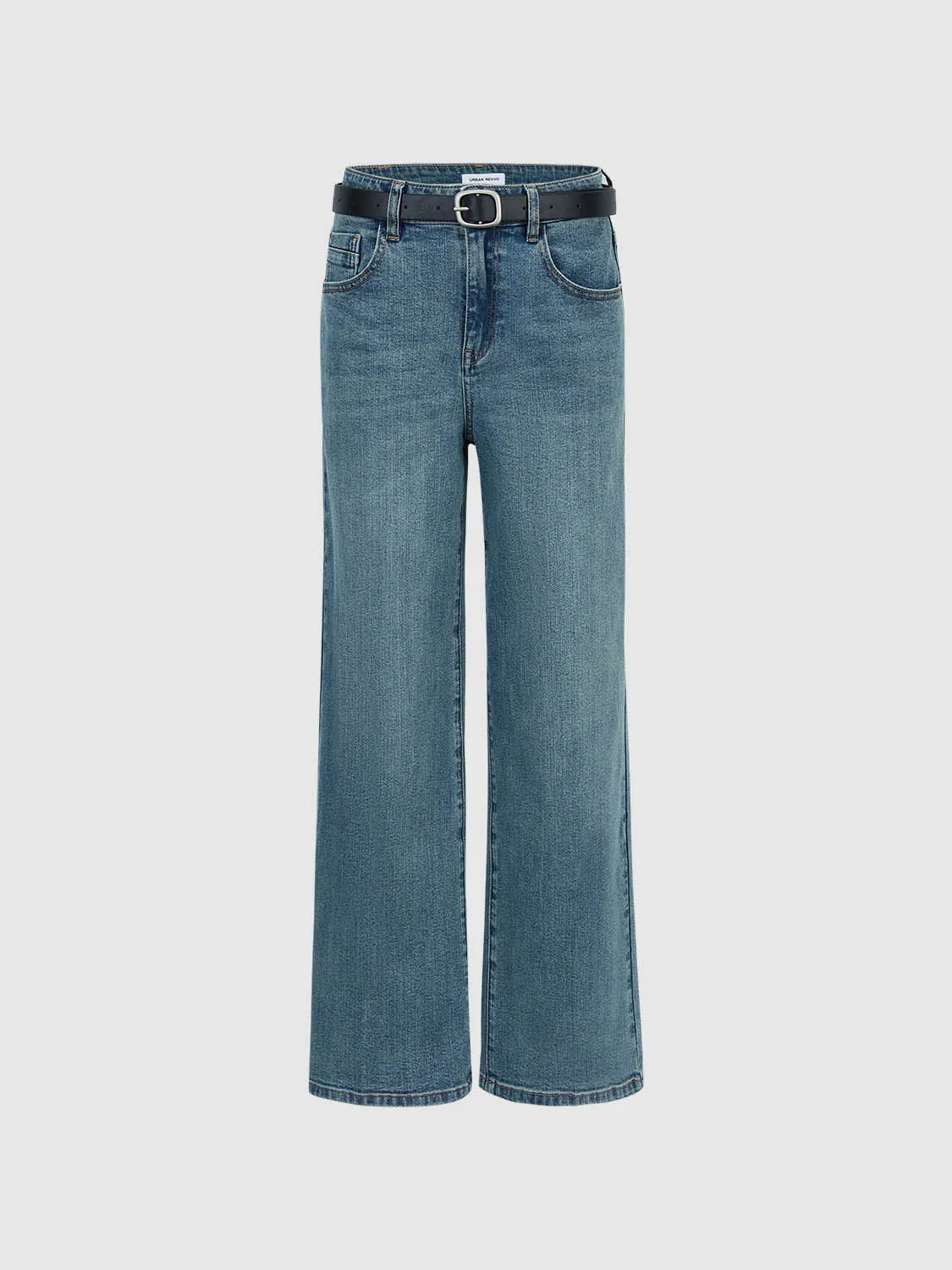 Straight Jeans With Belt sold by Urban Revivo