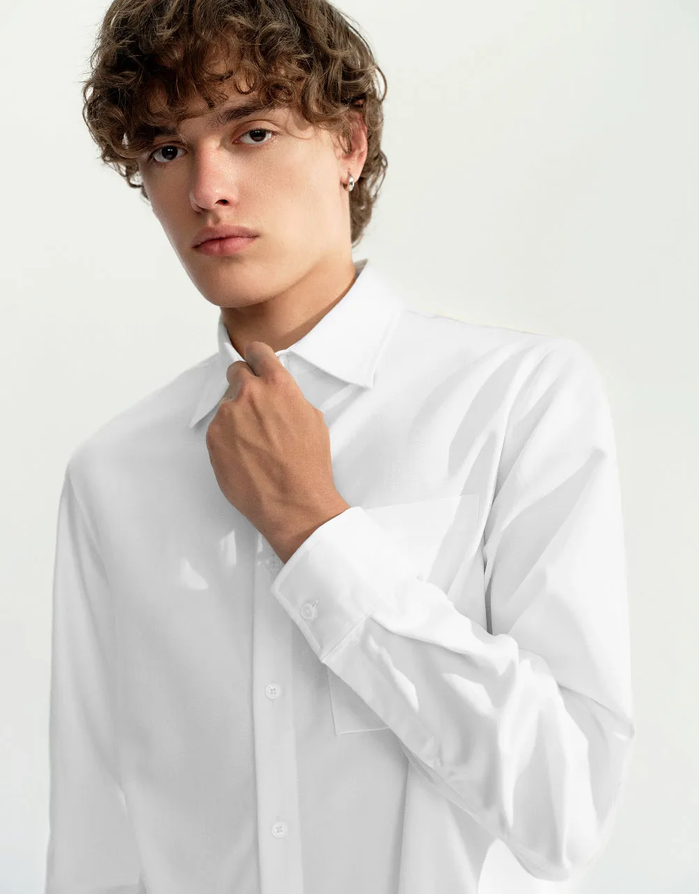 Button Up Straight Shirt sold by Urban Revivo product image thumbnail 5