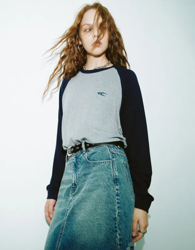Raglan Sleeve Loose T-Shirt sold by Urban Revivo