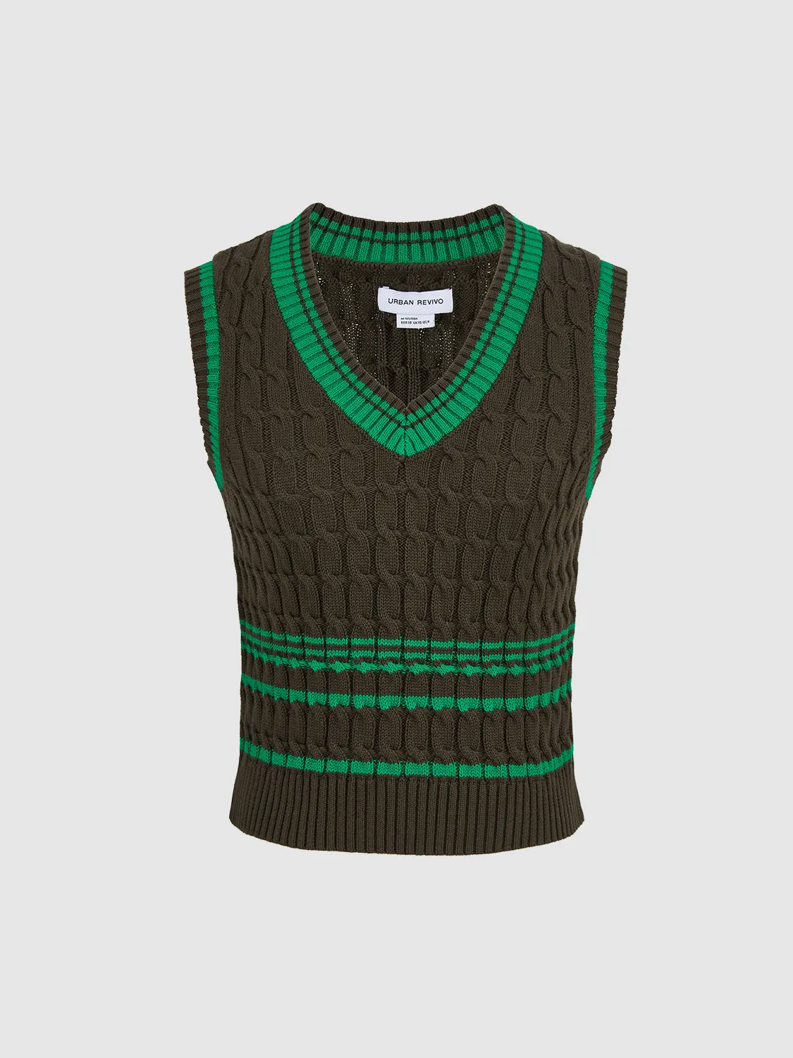 V Neck Knitted Tank Top sold by Urban Revivo product image thumbnail 2