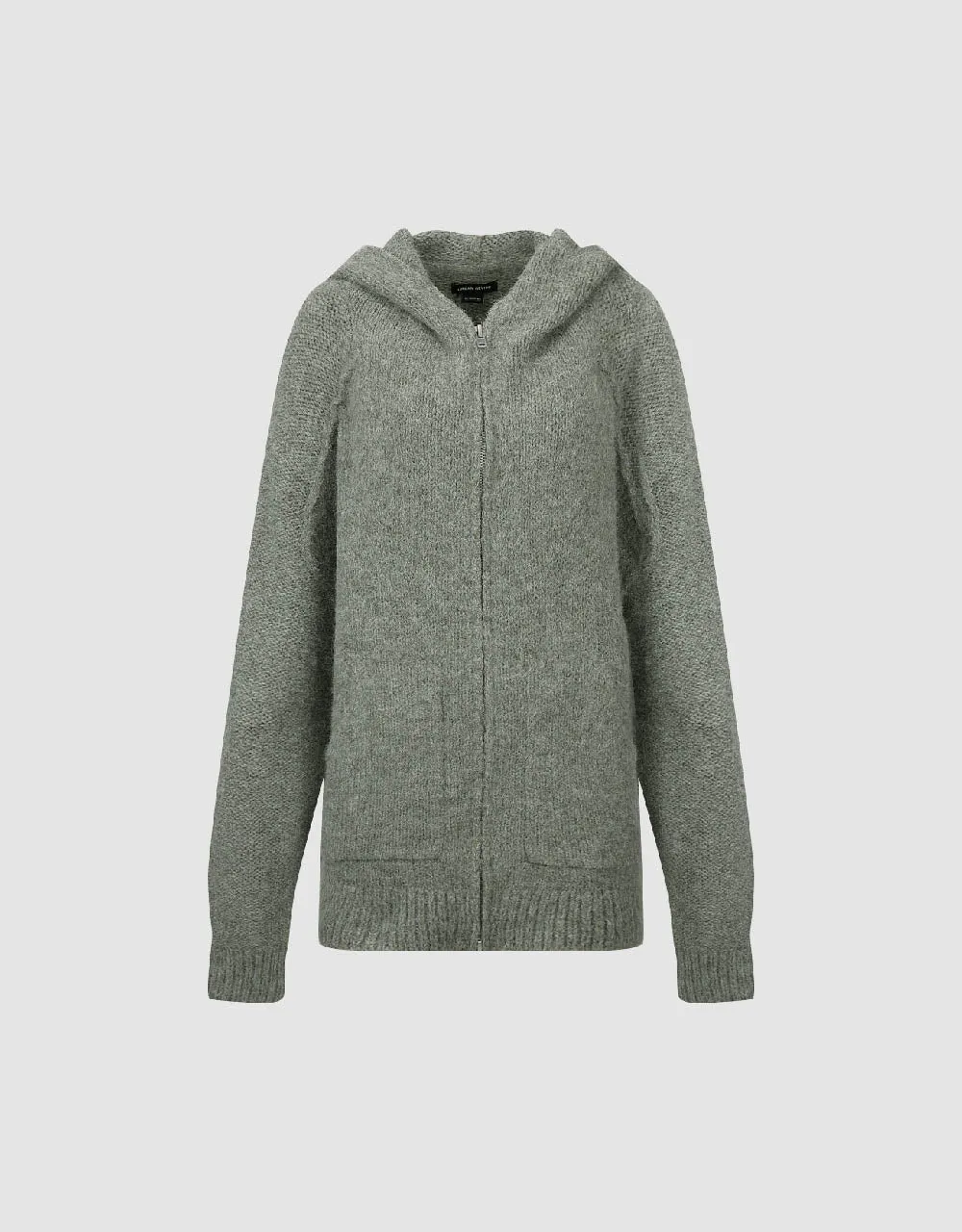 Zipper Front Hooded Knitted Cardigan sold by Urban Revivo product image thumbnail 2