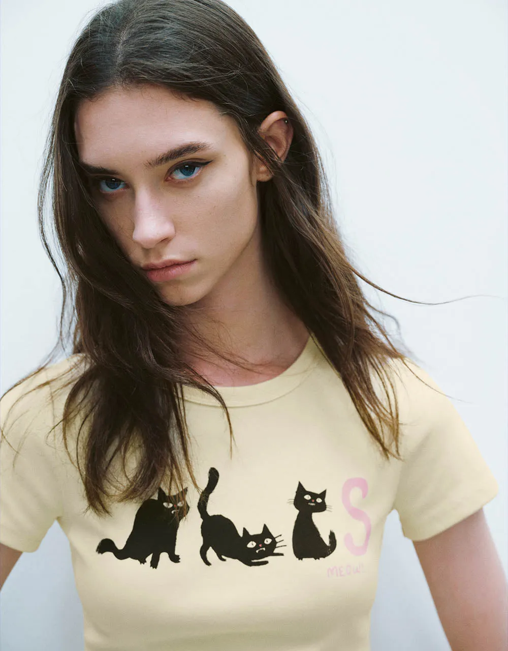 Printed Crew Neck Skinny Knitted T-Shirt sold by Urban Revivo product image thumbnail 4