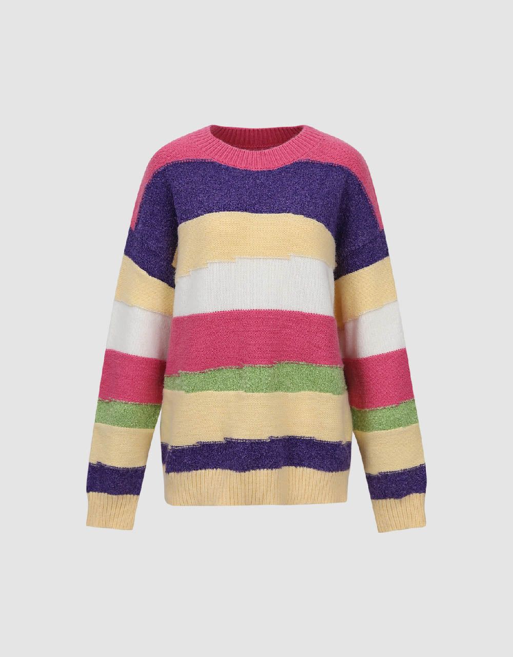 Striped Crew Neck Knitted T-Shirt sold by Urban Revivo product image thumbnail 2