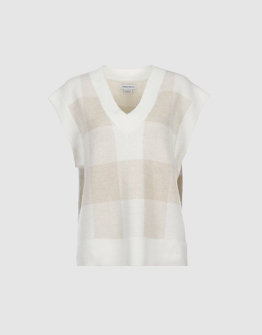 Plaid Sweater Vest sold by Urban Revivo