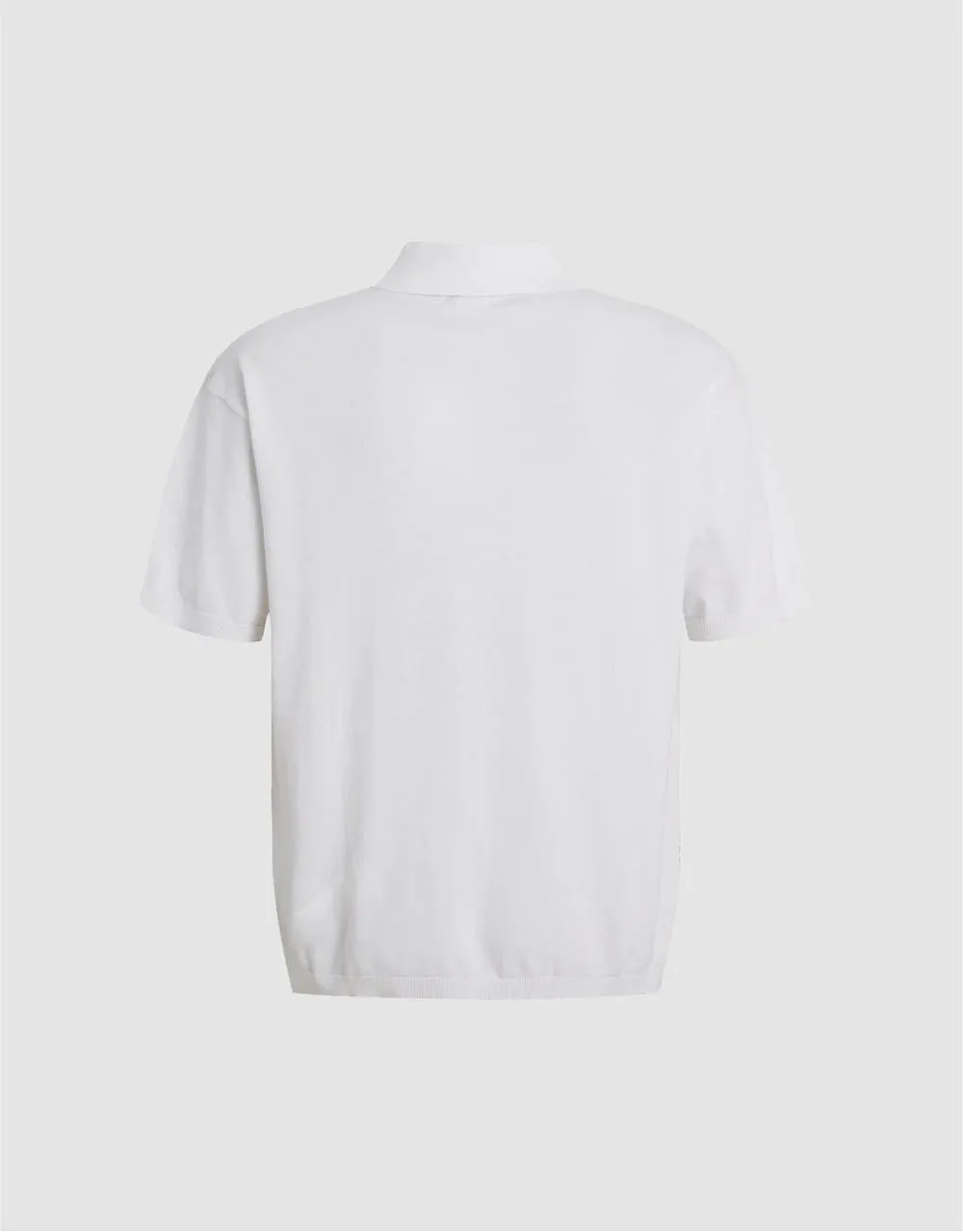 Button Half Placket Embossed Knitted T-Shirt sold by Urban Revivo product image thumbnail 5