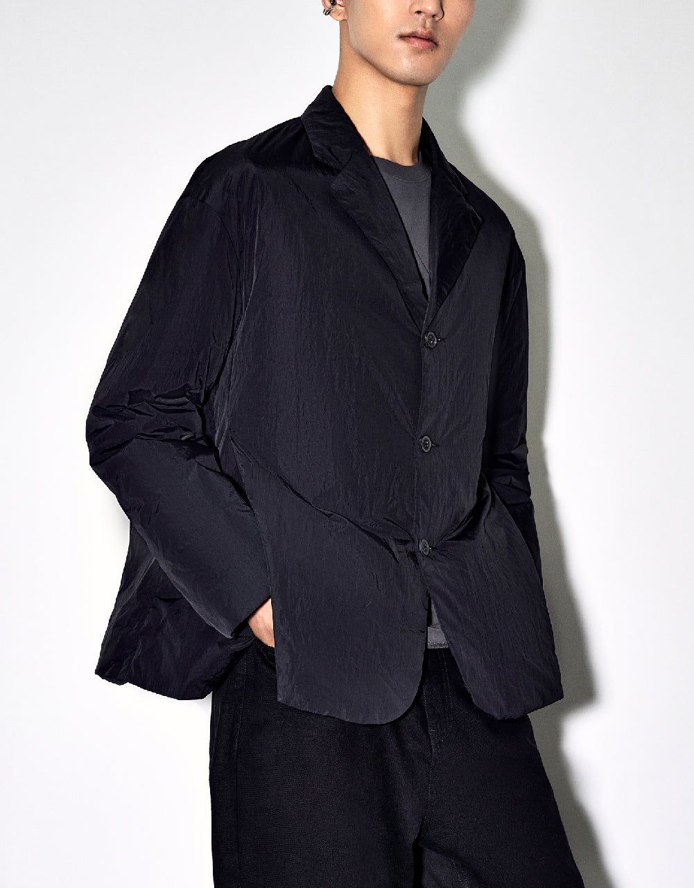 Notch Lapel Padded Coat sold by Urban Revivo product image thumbnail 3