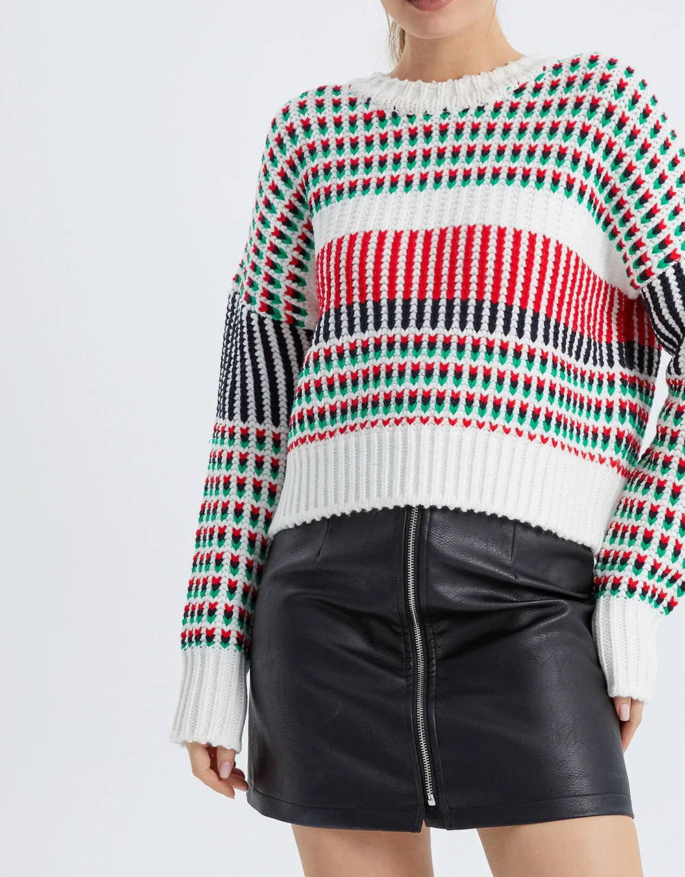 Checkered Pattern Drop Shoulder Sweater sold by Urban Revivo product image thumbnail 3