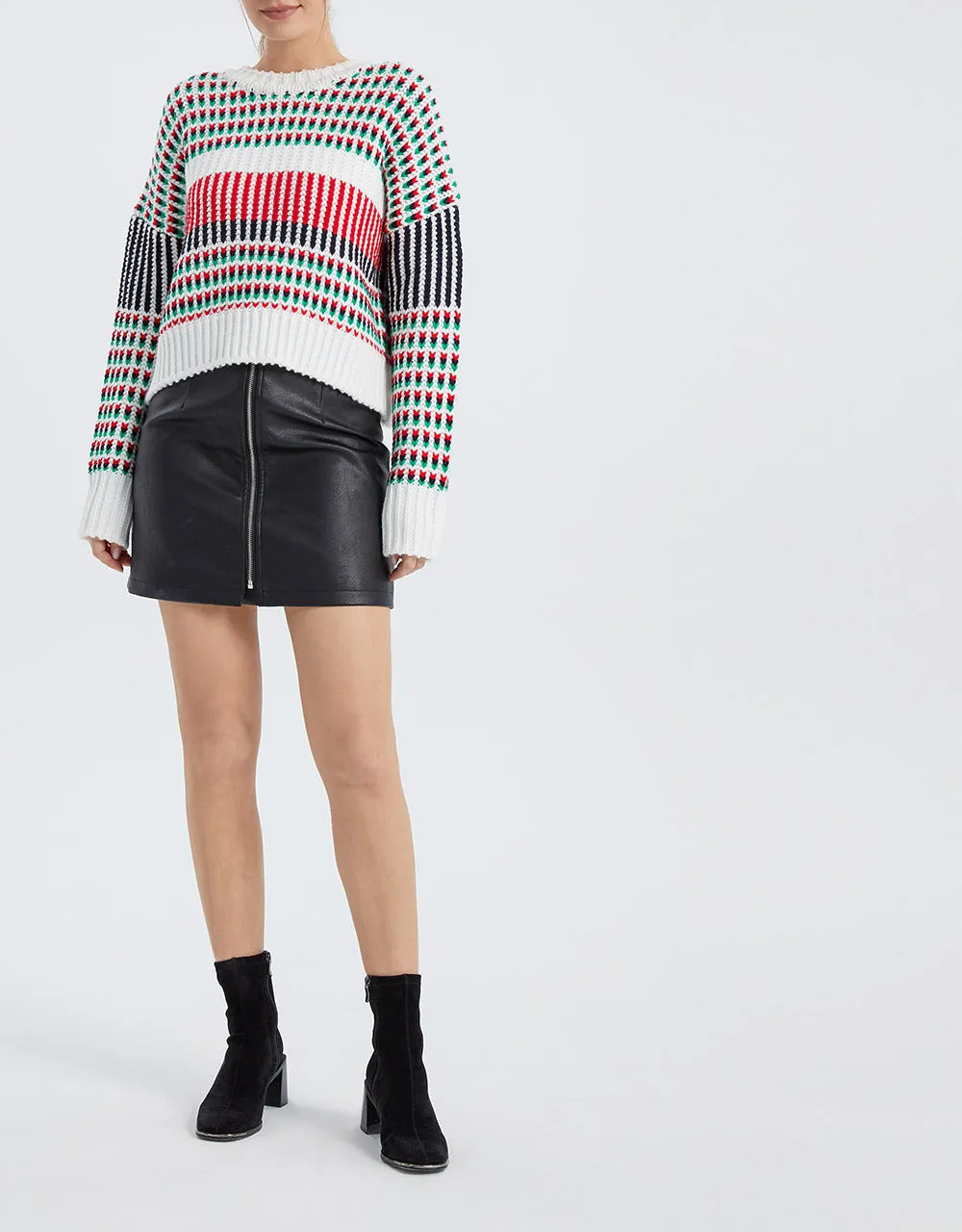 Checkered Pattern Drop Shoulder Sweater sold by Urban Revivo product image thumbnail 2