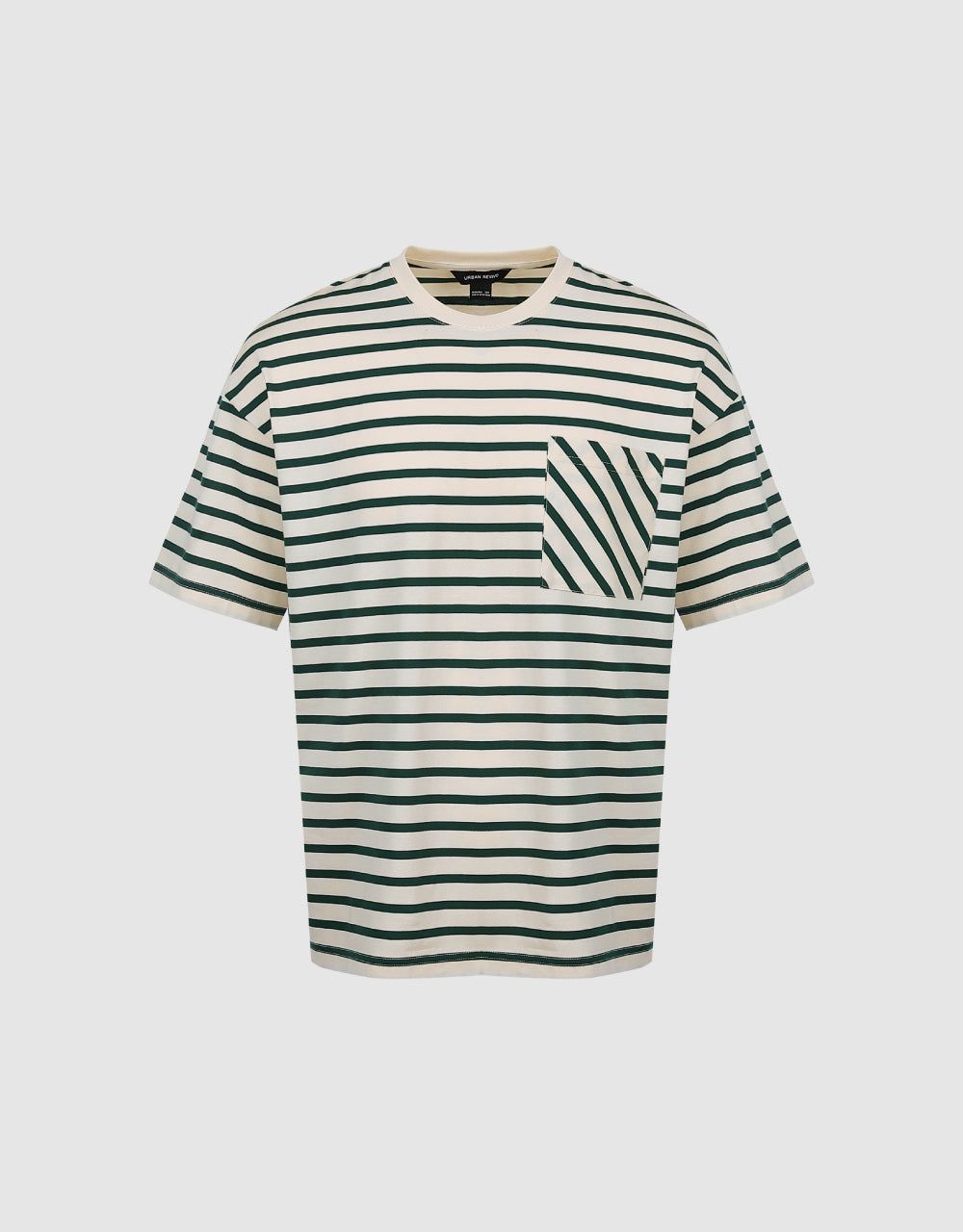 Striped Crew Neck T-Shirt sold by Urban Revivo product image thumbnail 2