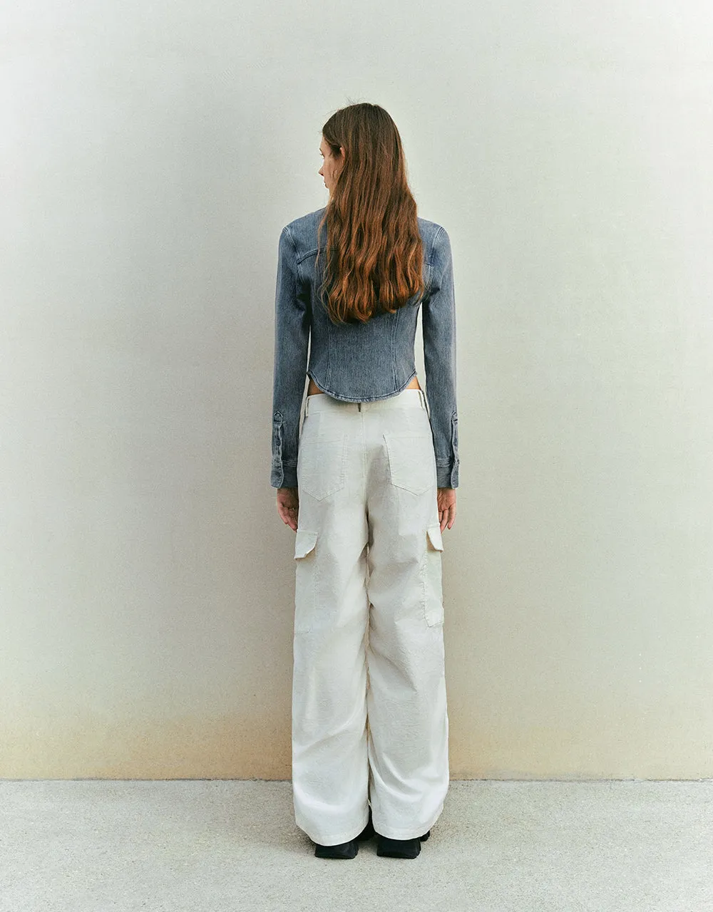 Button Up Skinny Denim Shirt sold by Urban Revivo product image thumbnail 5