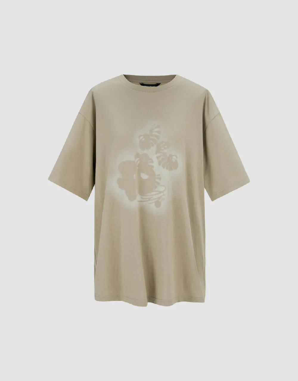 Crew Neck Straight T-Shirt sold by Urban Revivo product image thumbnail 2