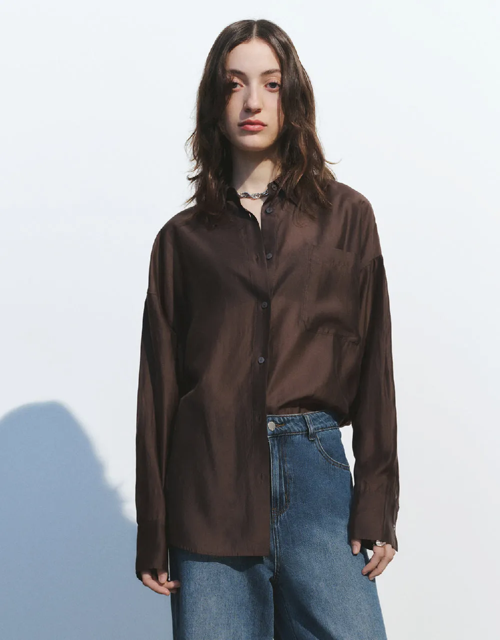Button Up Straight Shirt sold by Urban Revivo