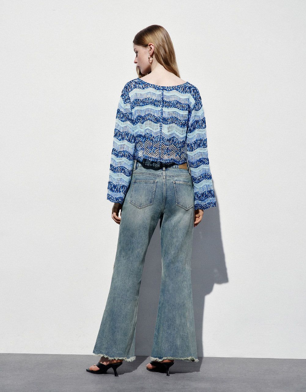 Striped V-Neck Knitted Cardigan sold by Urban Revivo product image thumbnail 4