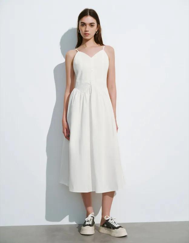 V-Neck A-Line Cami Dress sold by Urban Revivo