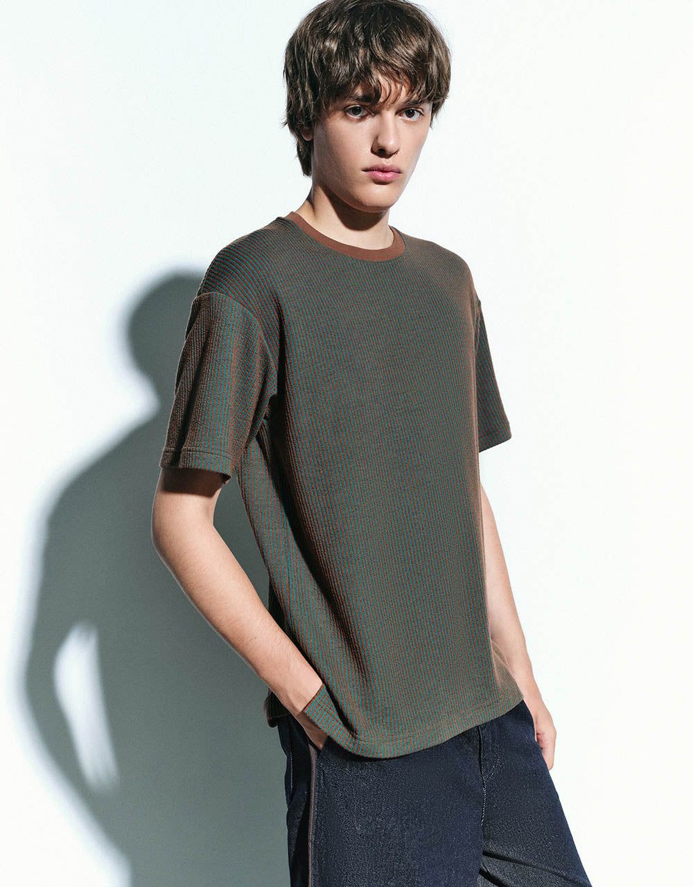 Crew Neck Knitted T-Shirt sold by Urban Revivo product image thumbnail 3