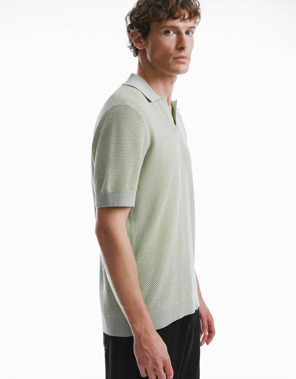 Lapel Knitted T-Shirt sold by Urban Revivo product image thumbnail 2