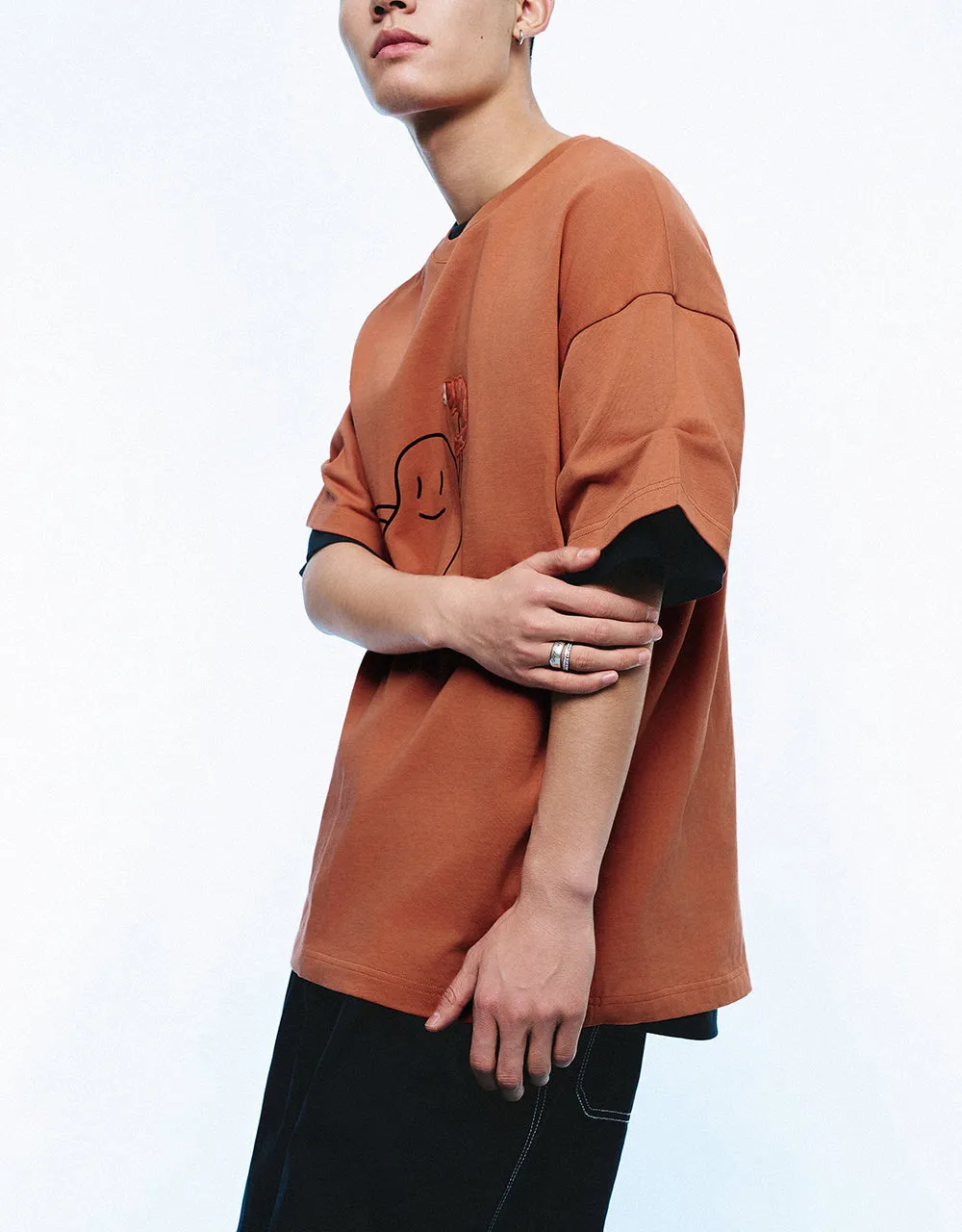Printed Loose T-Shirt sold by Urban Revivo product image thumbnail 3