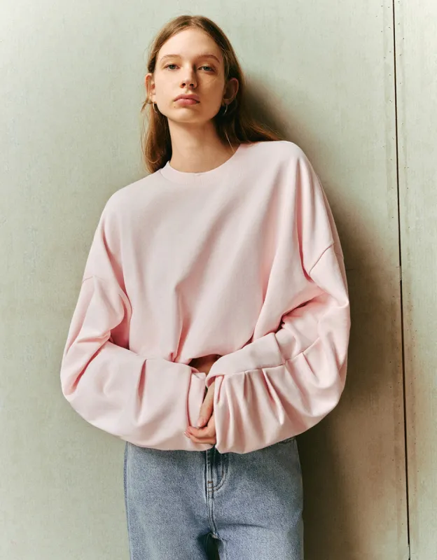 Drop Shoulder Sleeve Crew Neck Sweatshirt sold by Urban Revivo