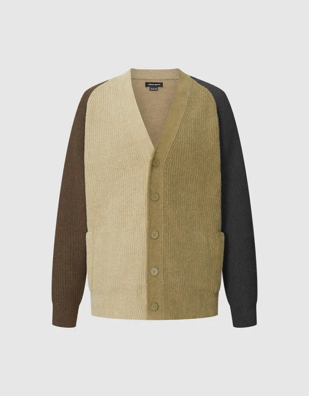 Two Toned Knitted Cardigan sold by Urban Revivo