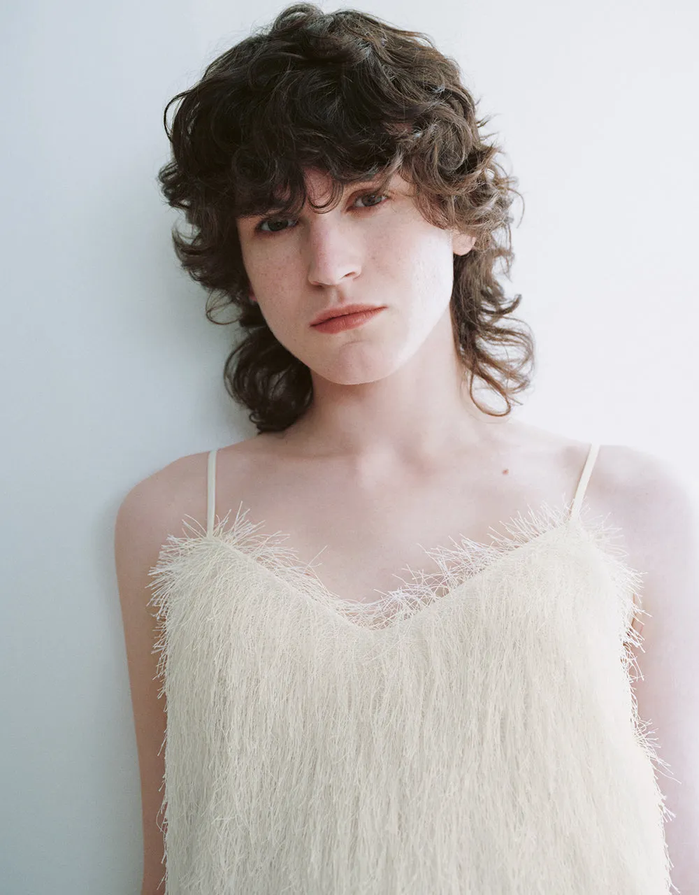 Fuzzy V-Neck Cami Top sold by Urban Revivo product image thumbnail 4