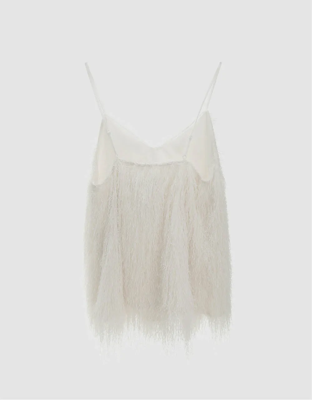 Fuzzy V-Neck Cami Top sold by Urban Revivo product image thumbnail 5