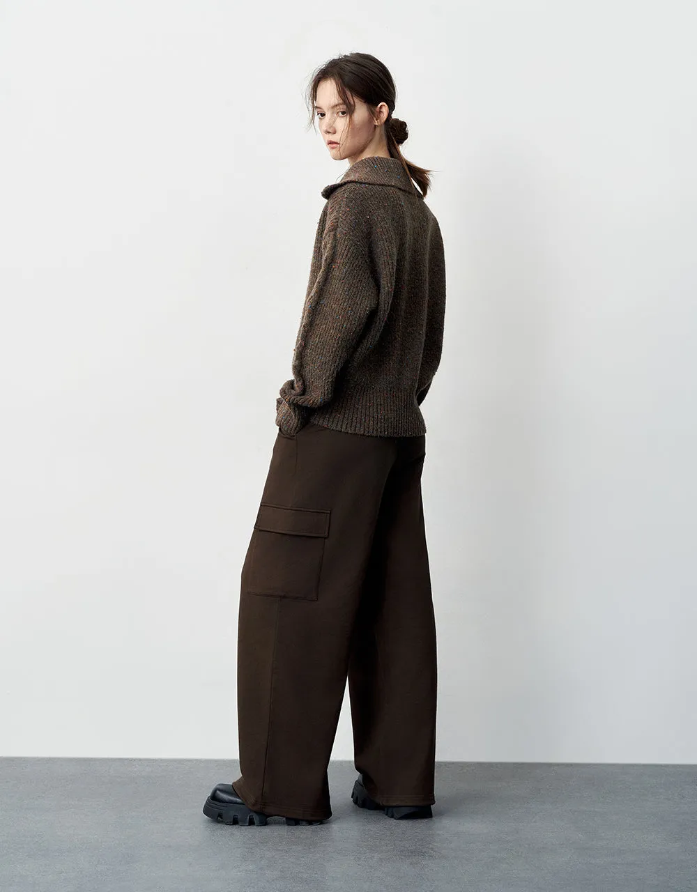 Zip Half Placket Oversized Sweater sold by Urban Revivo product image thumbnail 4