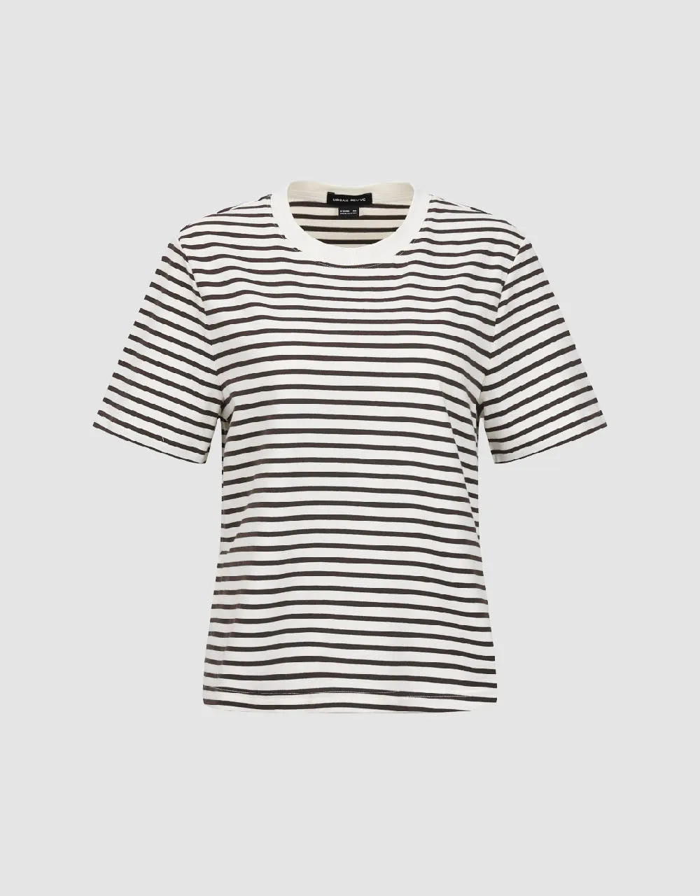 Striped Crew Neck Straight T-Shirt sold by Urban Revivo product image thumbnail 2