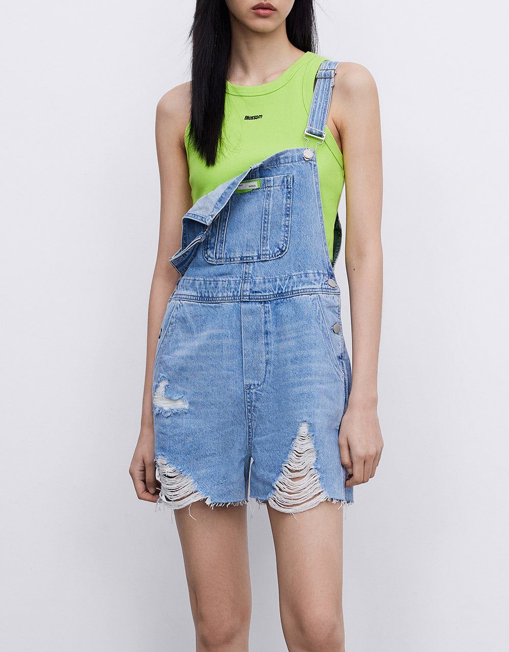 Ripped Denim Overalls sold by Urban Revivo product image thumbnail 2