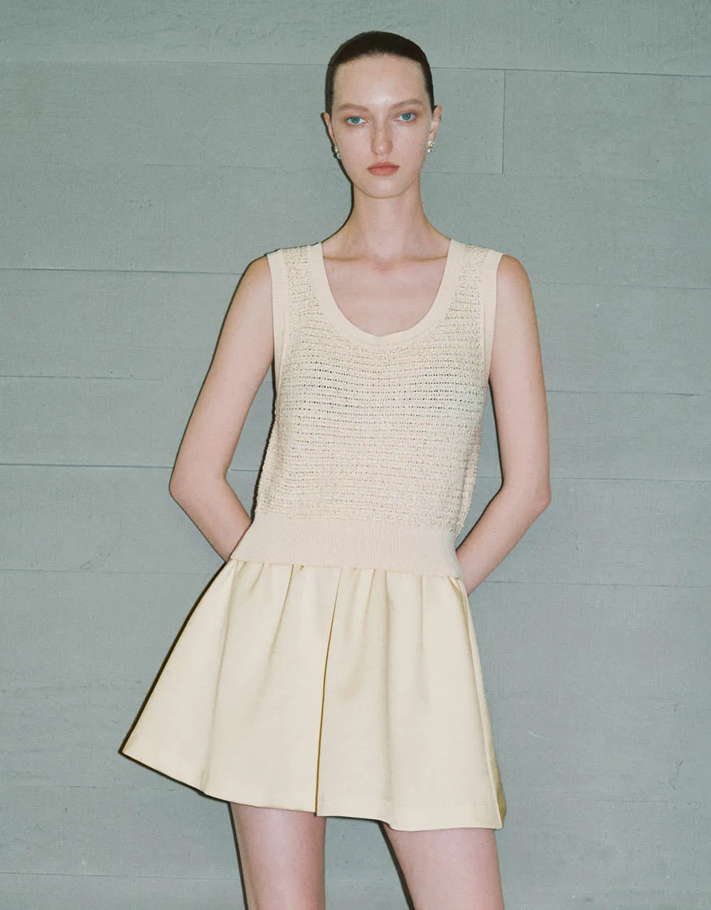 Crew Neck Knitted Tank Top sold by Urban Revivo