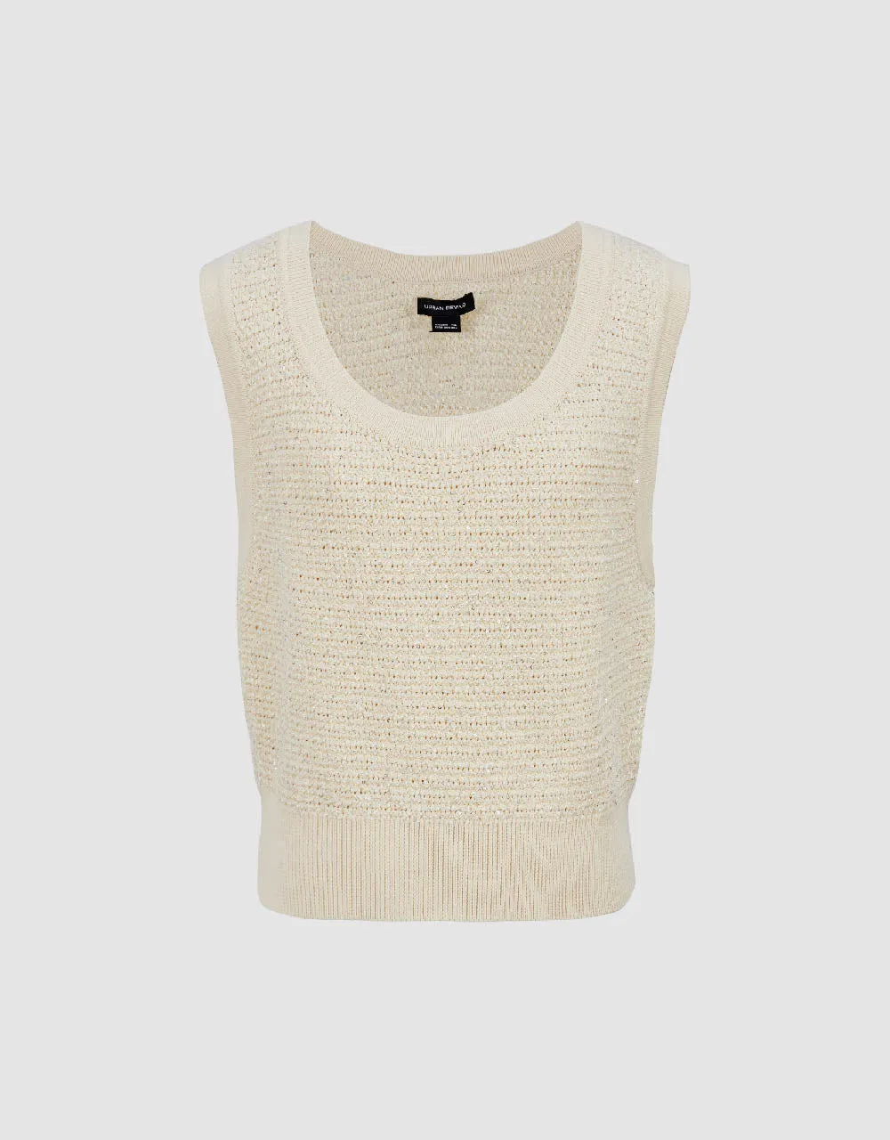 Crew Neck Knitted Tank Top sold by Urban Revivo product image thumbnail 2