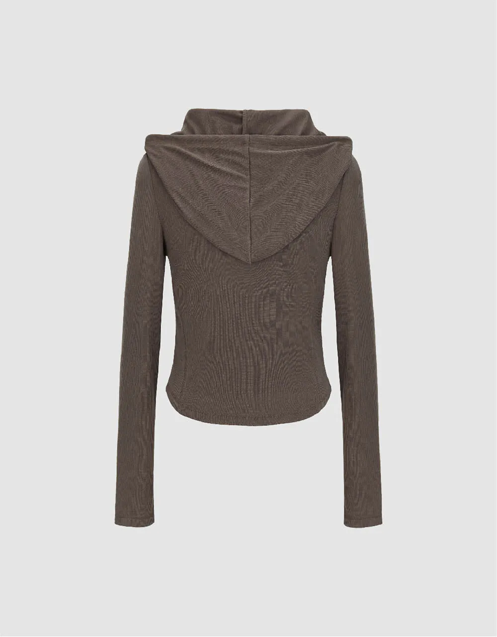 Zipper Front Hooded Skinny Jacket sold by Urban Revivo product image thumbnail 5