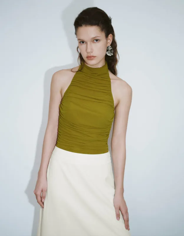 Sleeveless Turtle Neck Skinny Top sold by Urban Revivo