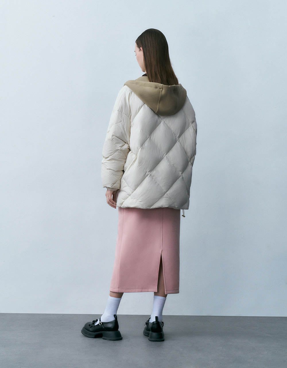 Zipper Front 2 In 1 Hooded Down Jacket sold by Urban Revivo product image thumbnail 4