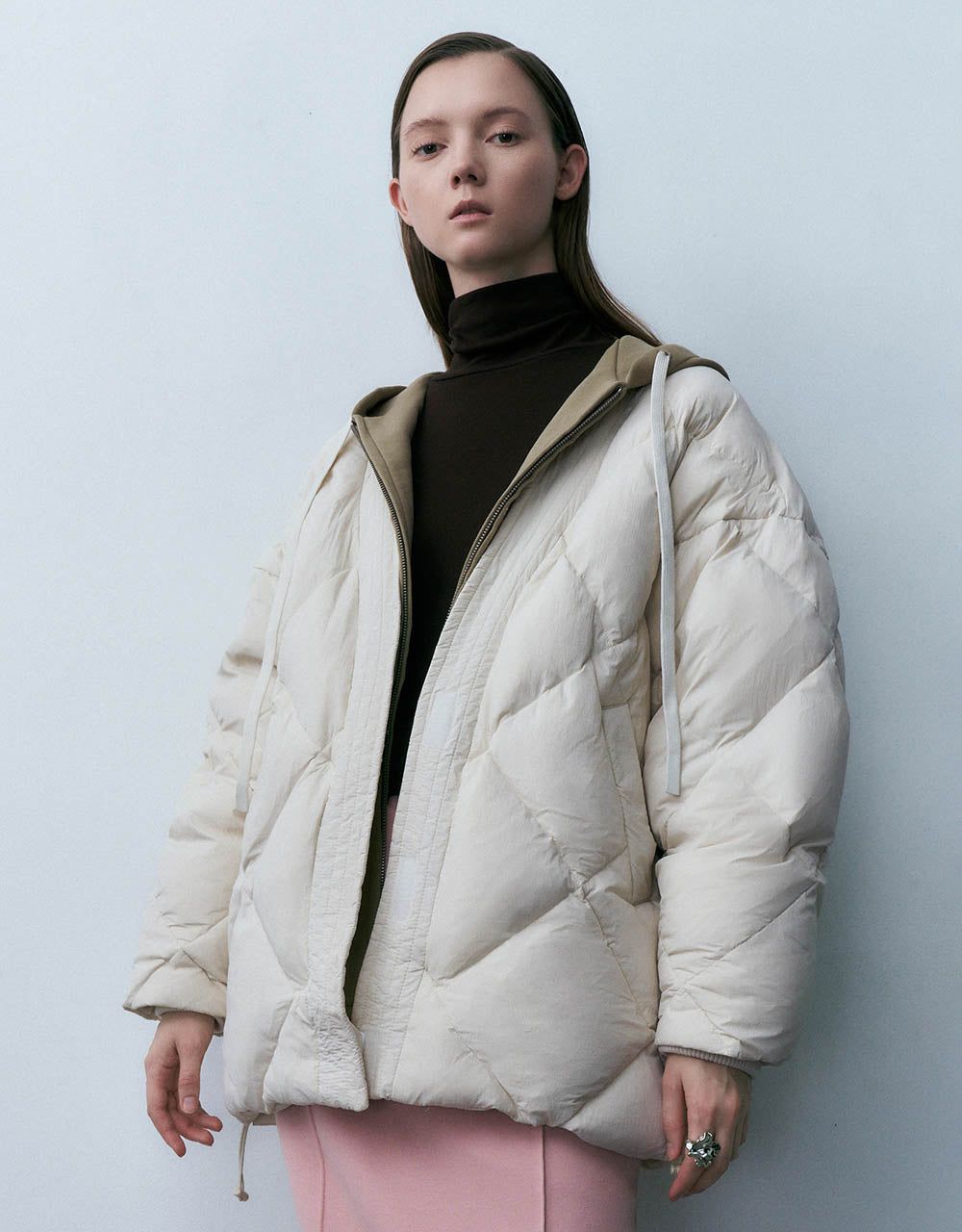 Zipper Front 2 In 1 Hooded Down Jacket sold by Urban Revivo