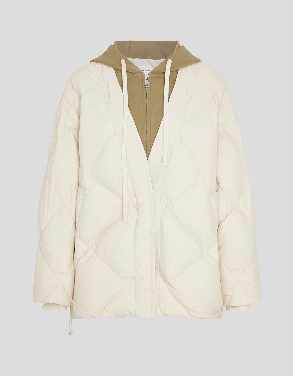 Zipper Front 2 In 1 Hooded Down Jacket sold by Urban Revivo product image thumbnail 2