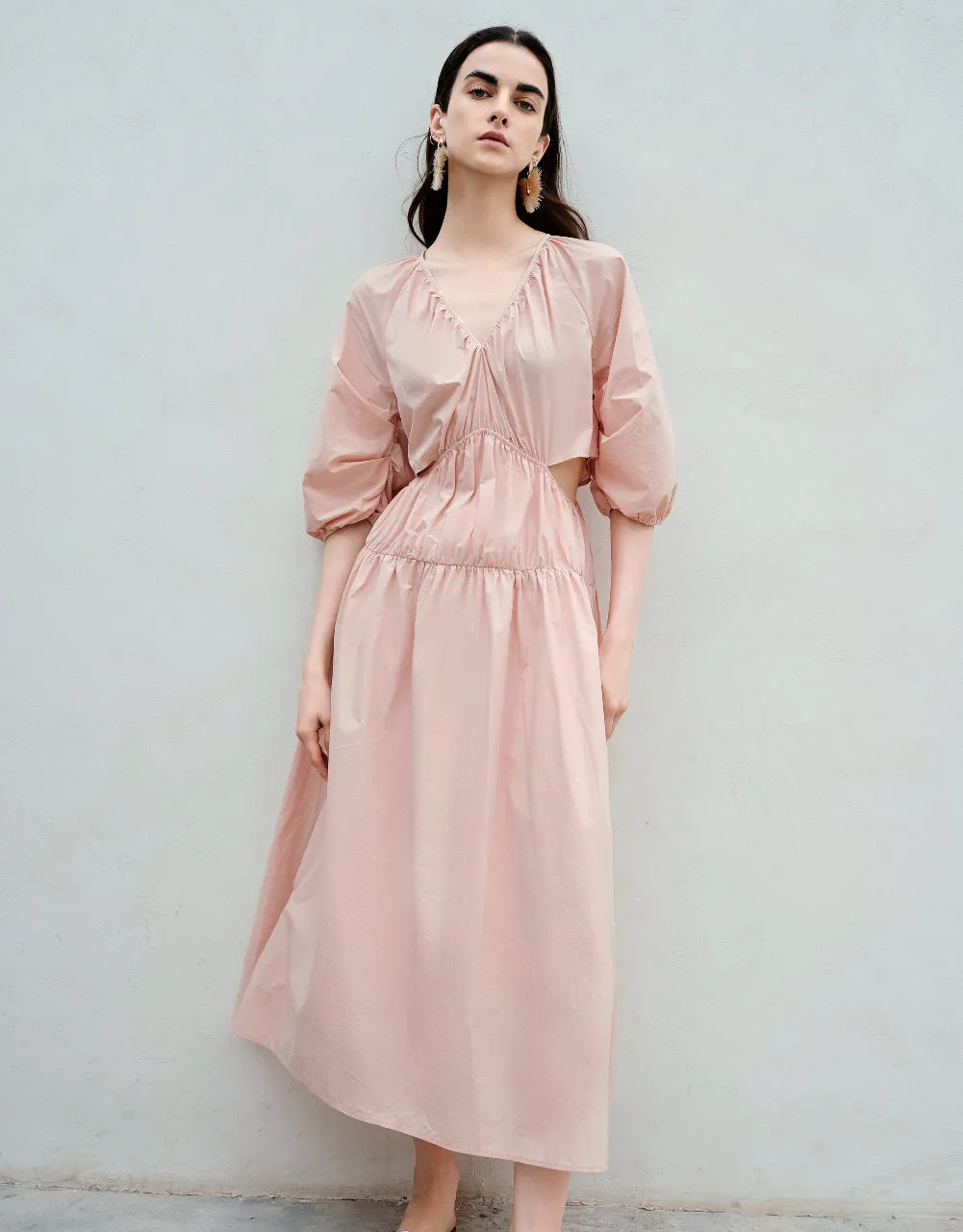 Cut-Out V-Neck Skater Dress sold by Urban Revivo product image thumbnail 3