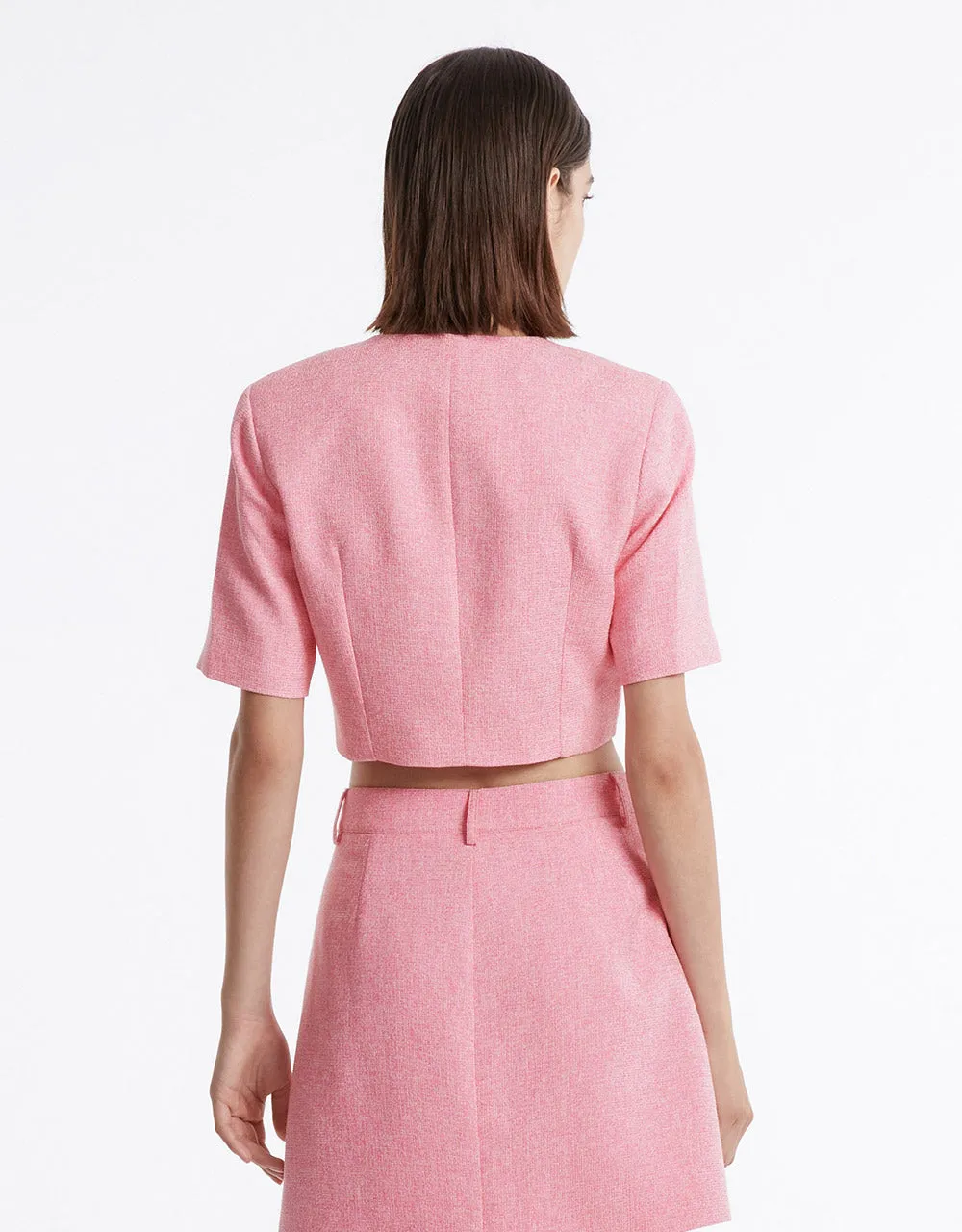 Textured Cropped Jacket sold by Urban Revivo product image thumbnail 5