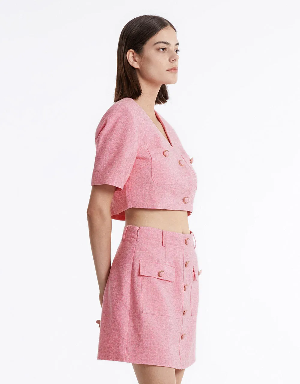 Textured Cropped Jacket sold by Urban Revivo product image thumbnail 4