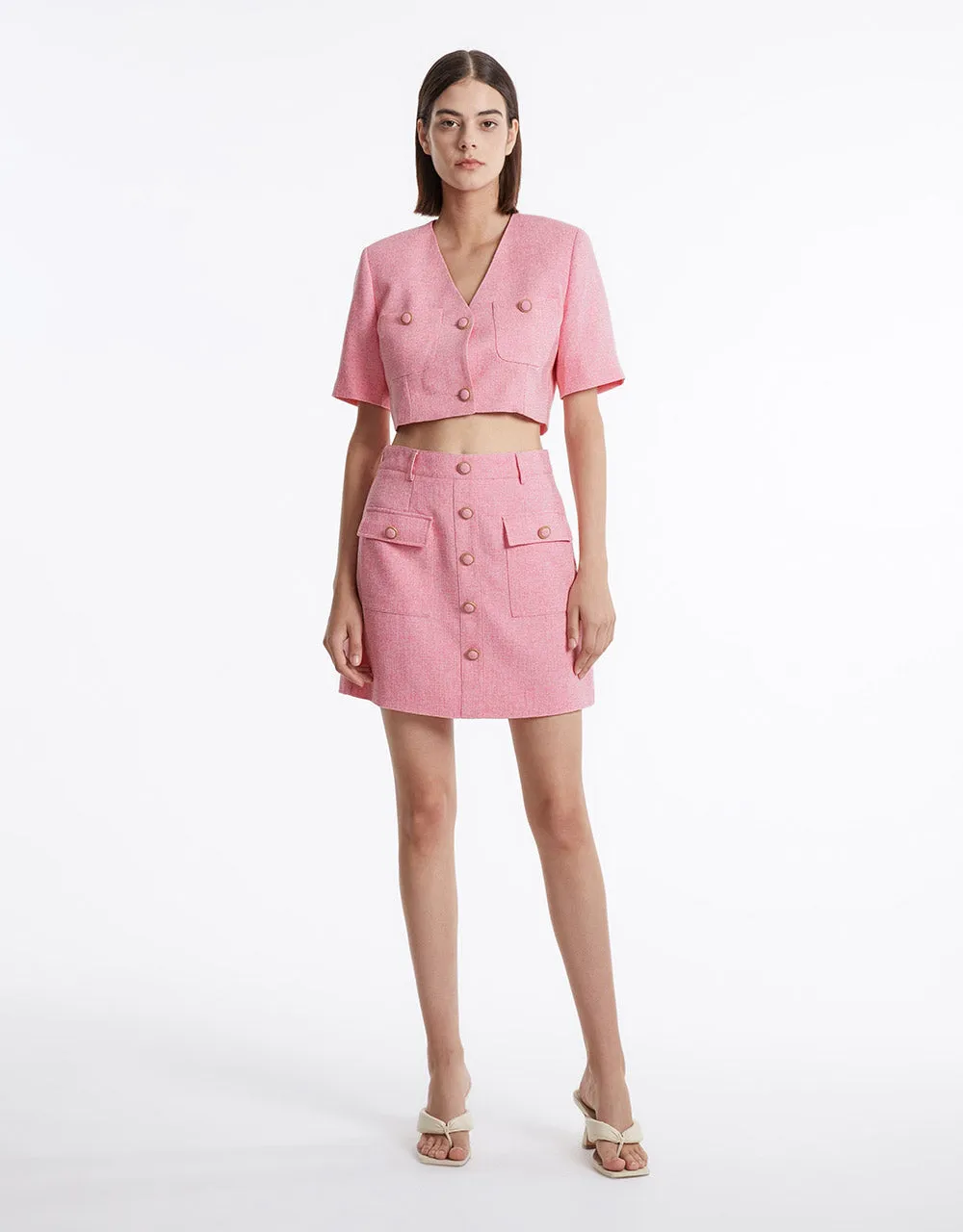 Textured Cropped Jacket sold by Urban Revivo product image thumbnail 3