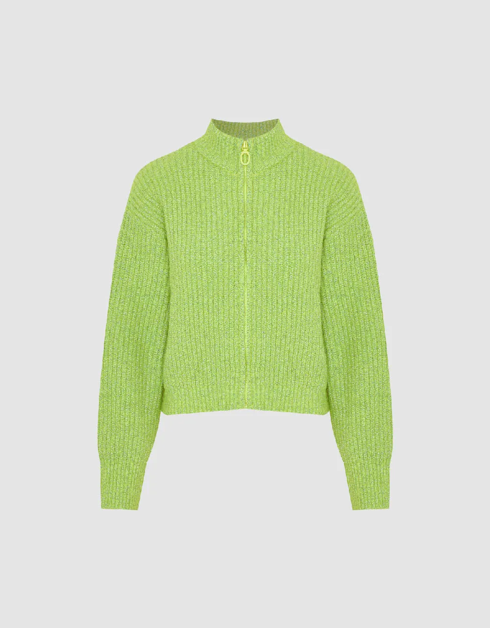 Zipper Front Crew Neck Knitted Cardigan sold by Urban Revivo product image thumbnail 2