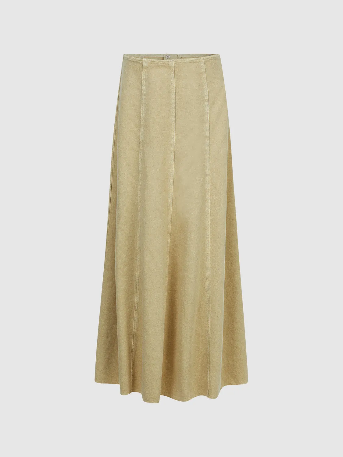 Midi A-Line Denim Skirt sold by Urban Revivo