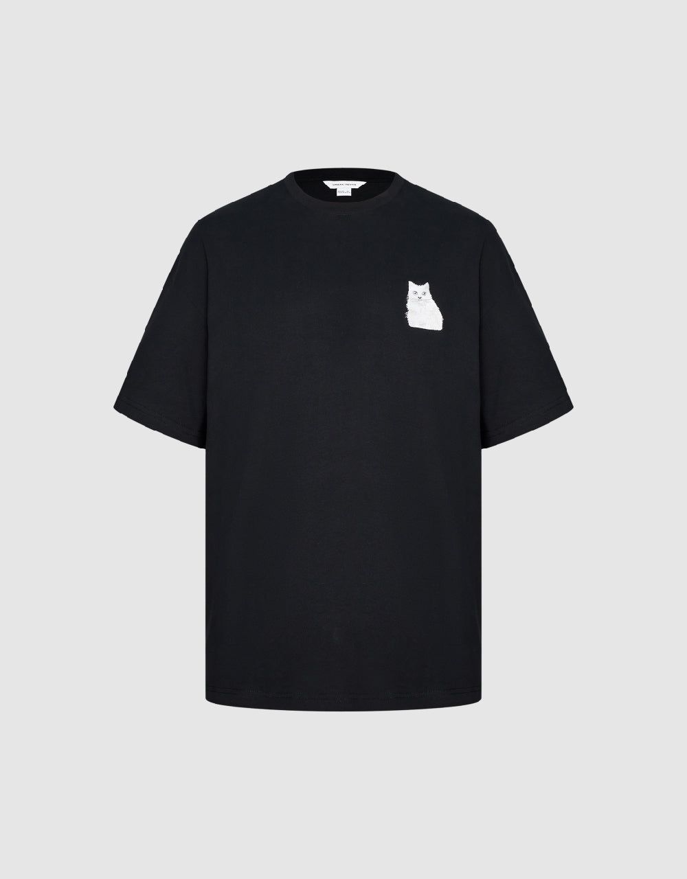 Cat Printed Crew Neck T-Shirt sold by Urban Revivo product image thumbnail 5