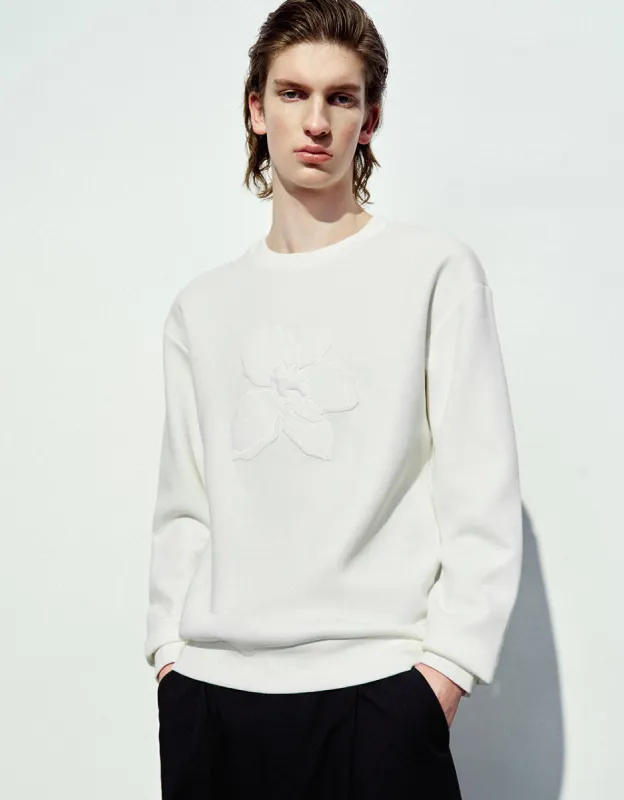 Flower Embosseed Sweatshirt sold by Urban Revivo