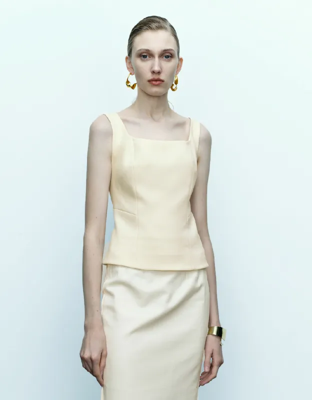 Square-cut Collar Cami Top made by Urban Revivo