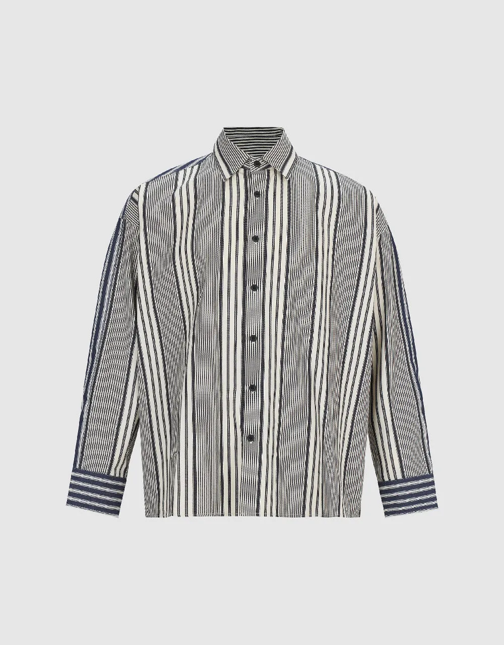 Dolman Sleeve Striped Loose Shirt sold by Urban Revivo