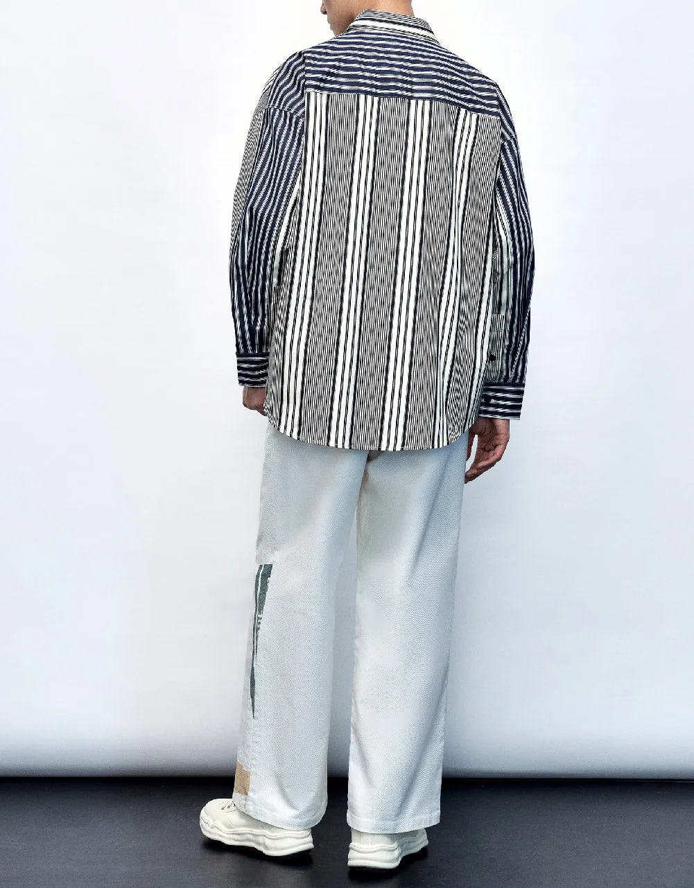 Dolman Sleeve Striped Loose Shirt sold by Urban Revivo product image thumbnail 4