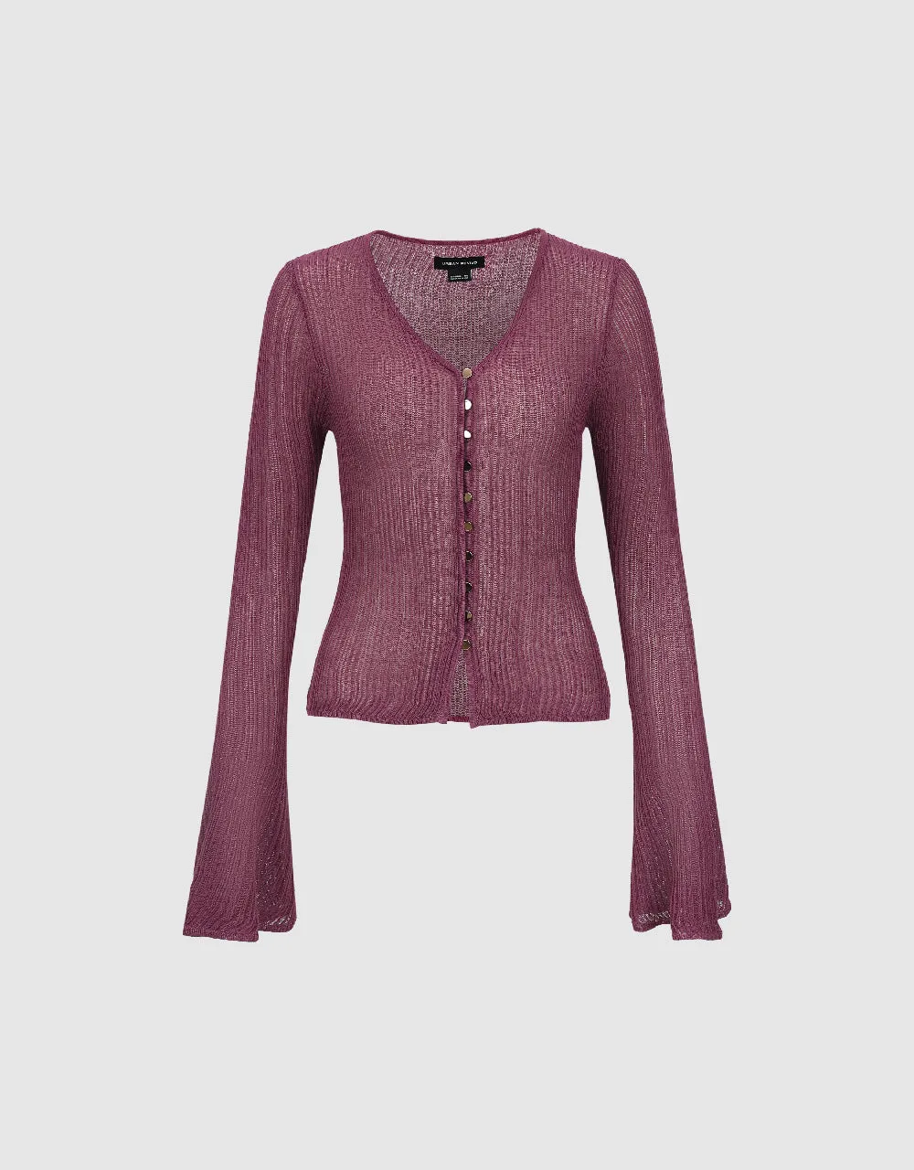 Skinny V-Neck Knitted Cardigan sold by Urban Revivo product image thumbnail 2