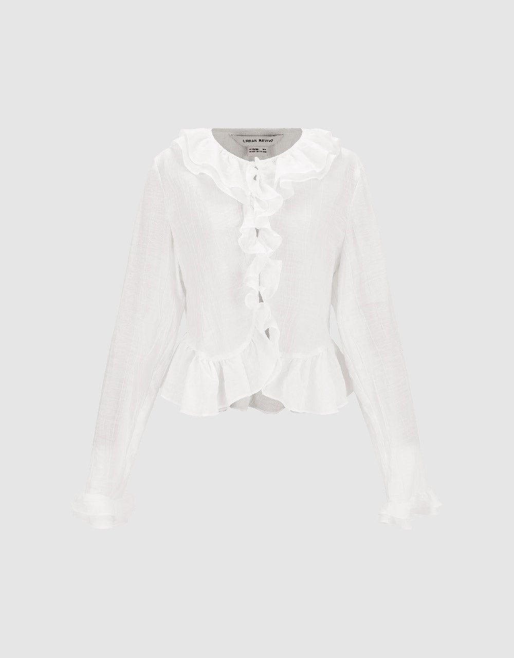 Ruffle Lapel Shirt sold by Urban Revivo